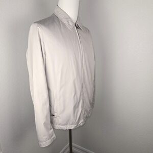 Banana Republic Mens Small Lightweight Zip Jacket Beige Casual Lined